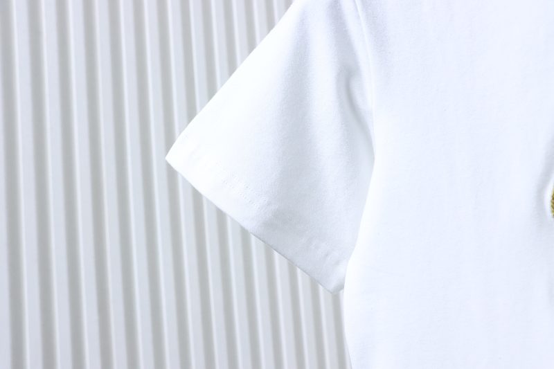 GUCCI Double G Interlocking Letter Embroidery Wheat Bridle Short Sleeve T-Shirt