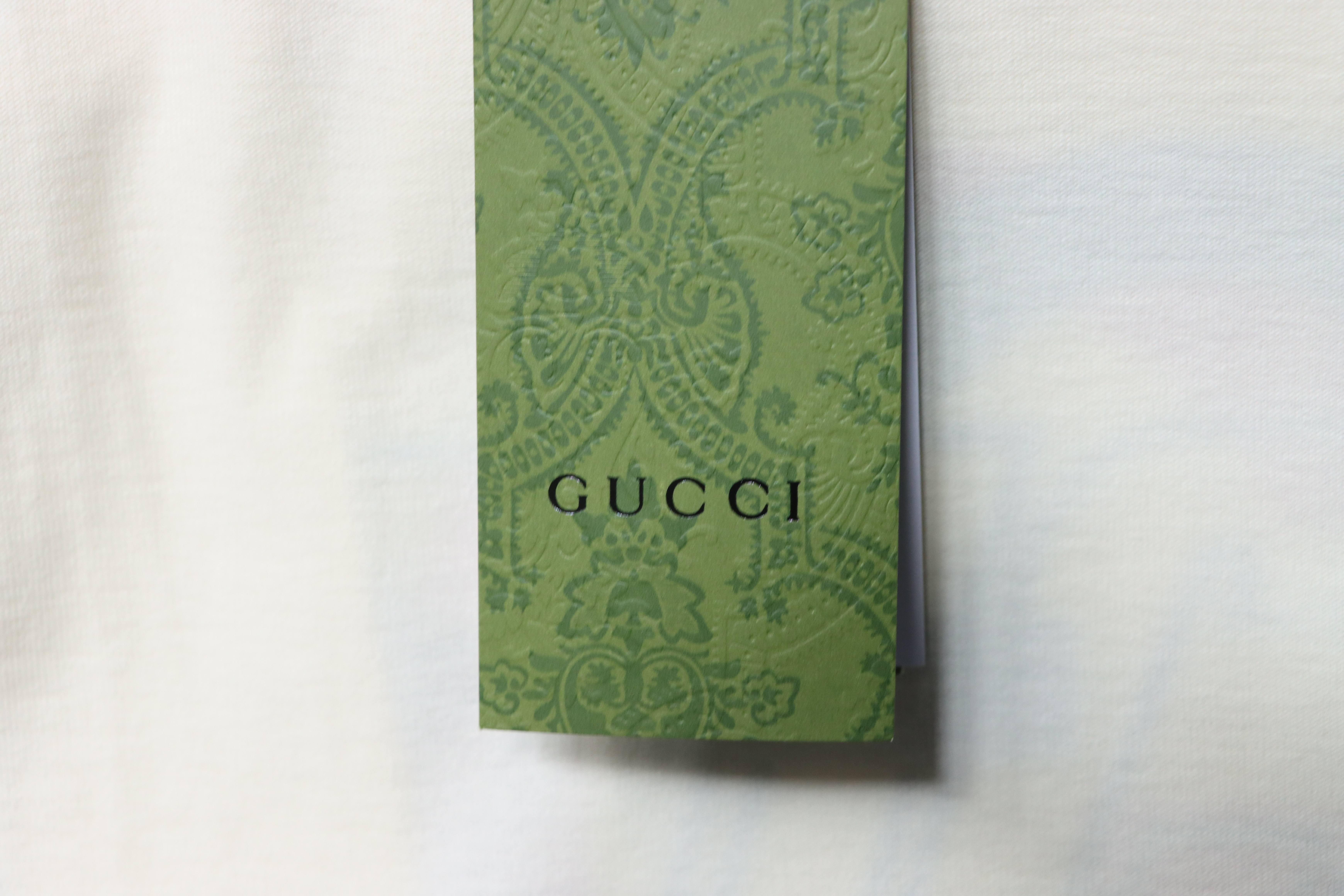 GUCCI Double G Interlocking Print Logo Short Sleeve T-Shirt Style 1