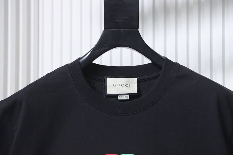 GUCCI Double G Interlocking Print Logo Short Sleeve T-Shirt Style 2