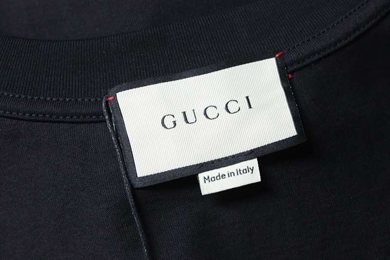 GUCCI Double G Interlocking Print Logo Short Sleeve T-Shirt Style 2
