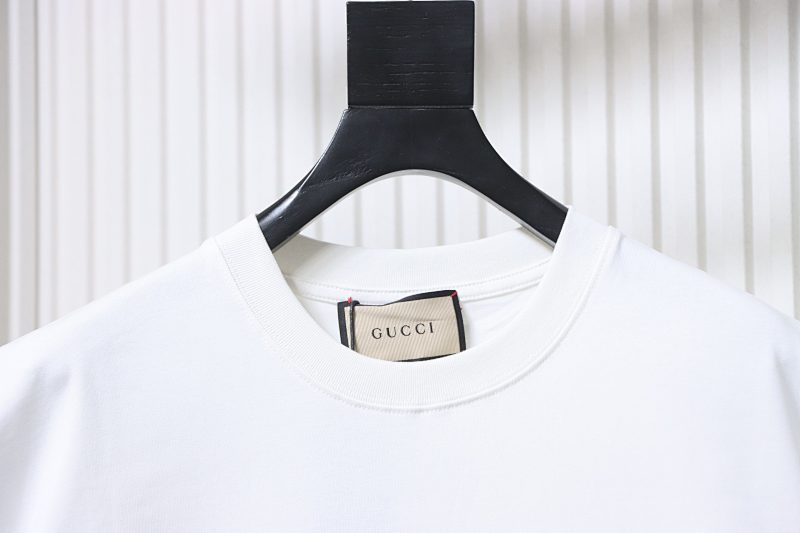 GUCCI Double G Interlocking Print Short Sleeve T-Shirt