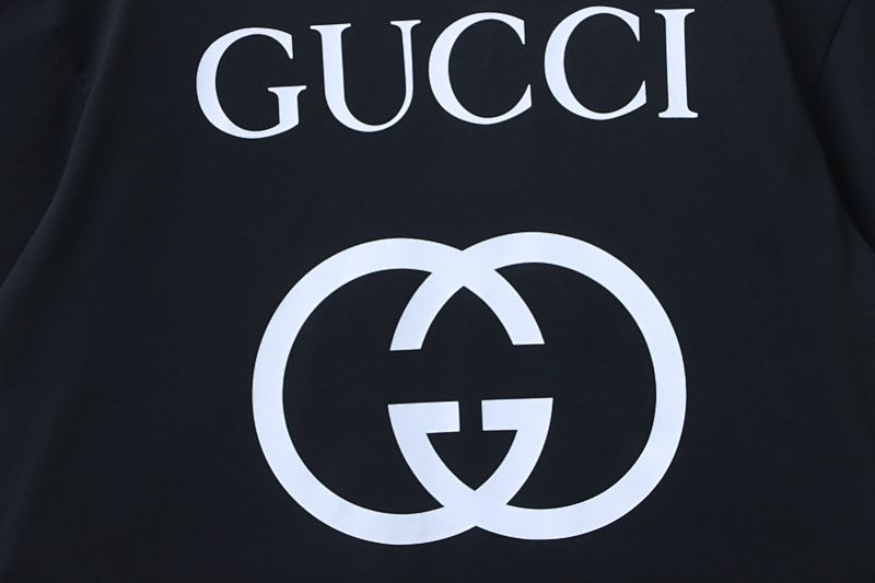 GUCCI Double G Interlocking Print Short Sleeve T-Shirt Style 1