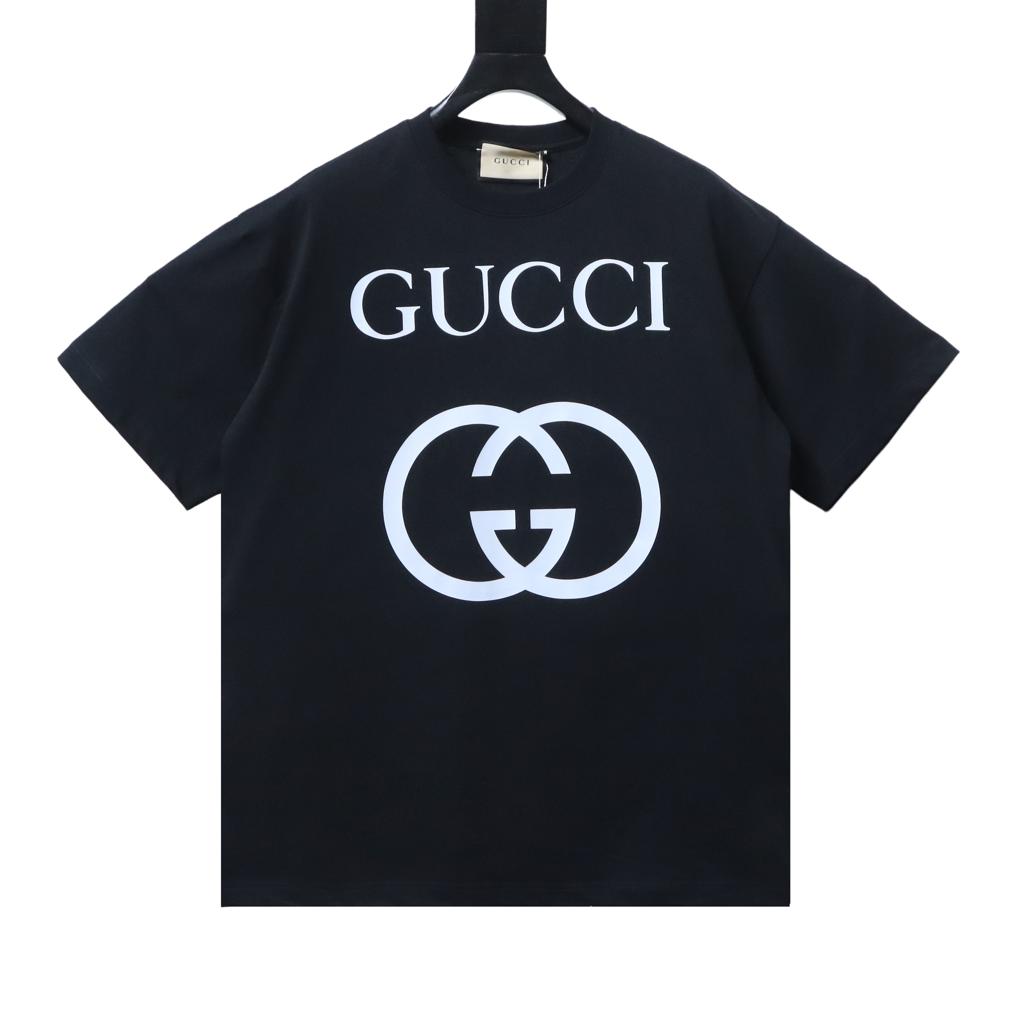 GUCCI Double G Interlocking Print Short Sleeve T-Shirt Style 1