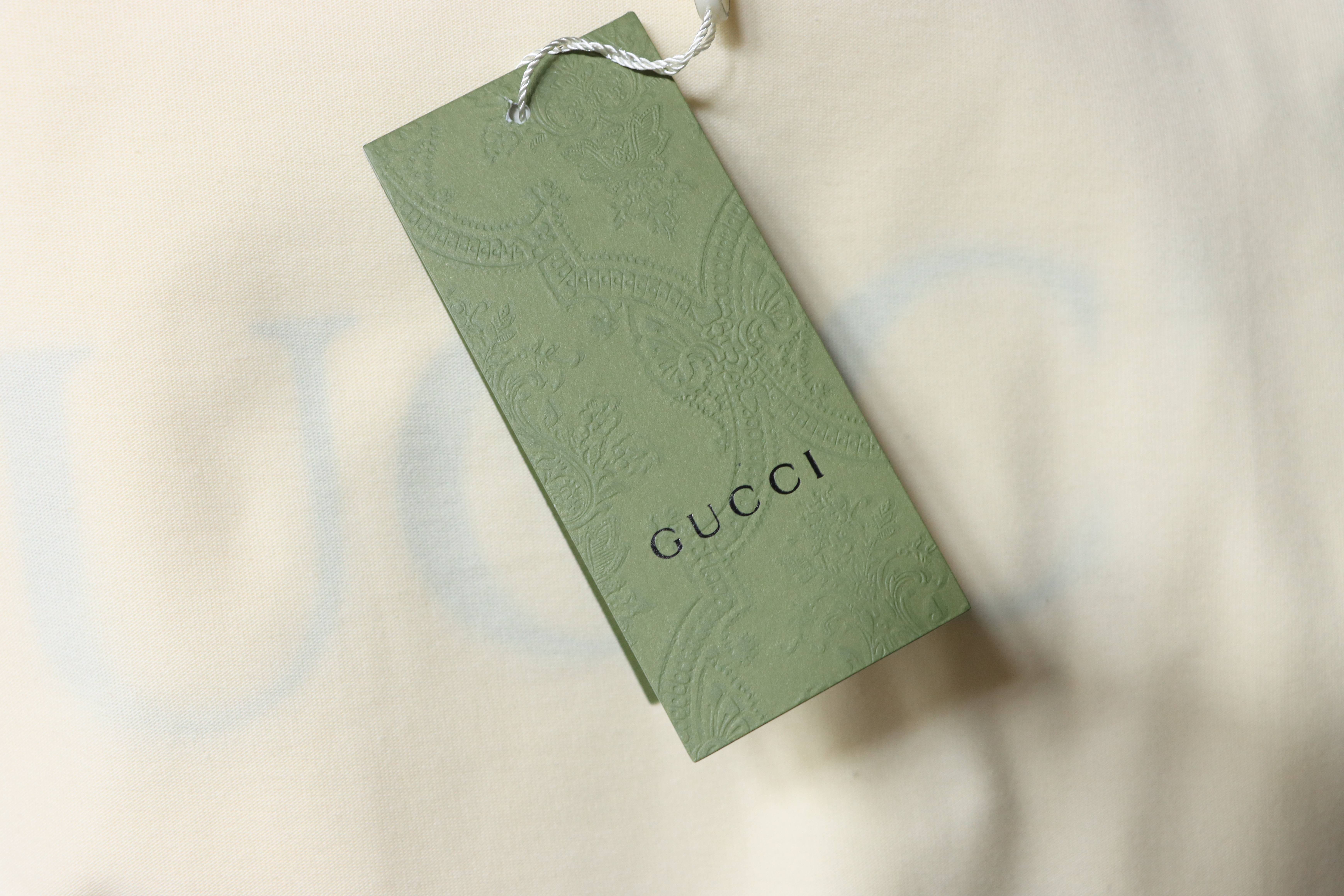 GUCCI Double G Interlocking Print Short Sleeve T-Shirt Style 2