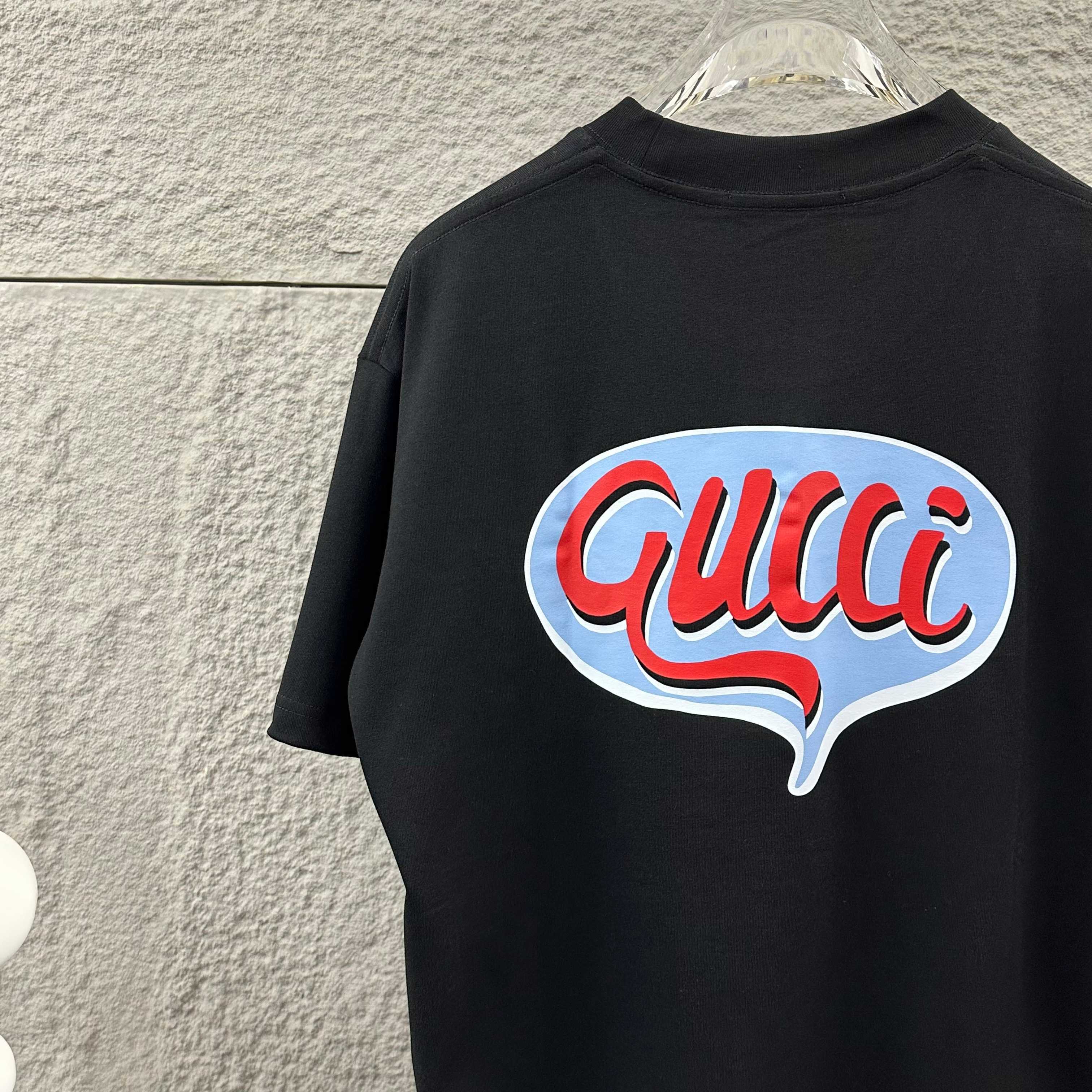 GUCCI Double G Letter Embroidery Print Short Sleeve T-Shirt