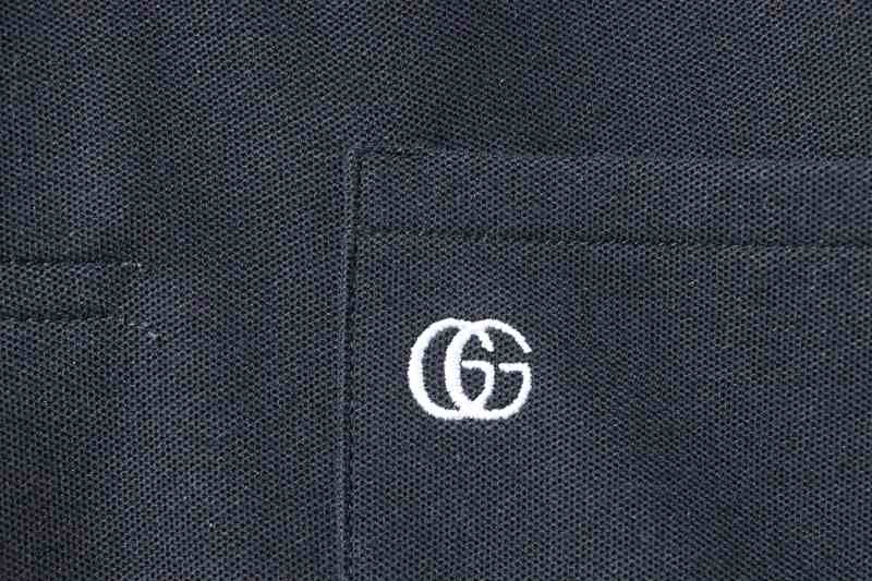 GUCCI Double G Small Logo Embroidery Short Sleeve Polo Shirt Style 1