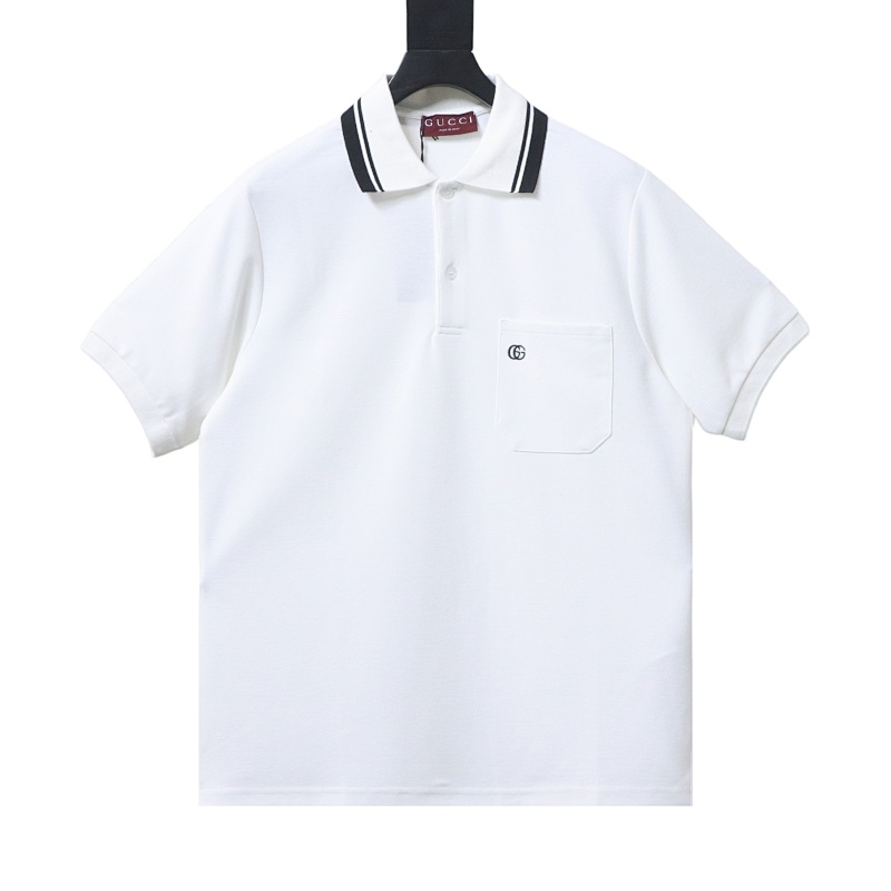 GUCCI Double G Small Logo Embroidery Short Sleeve Polo Shirt Style 2