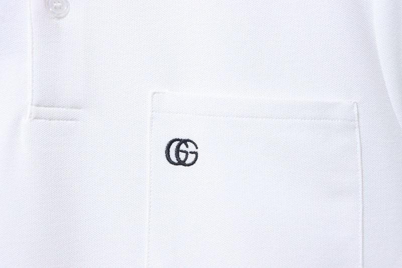 GUCCI Double G Small Logo Embroidery Short Sleeve Polo Shirt Style 2
