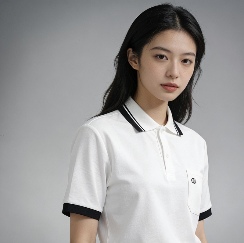 GUCCI Double G Small Logo Embroidery Short Sleeve Polo Shirt Style 2
