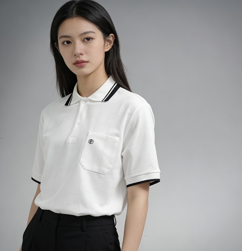 GUCCI Double G Small Logo Embroidery Short Sleeve Polo Shirt Style 2