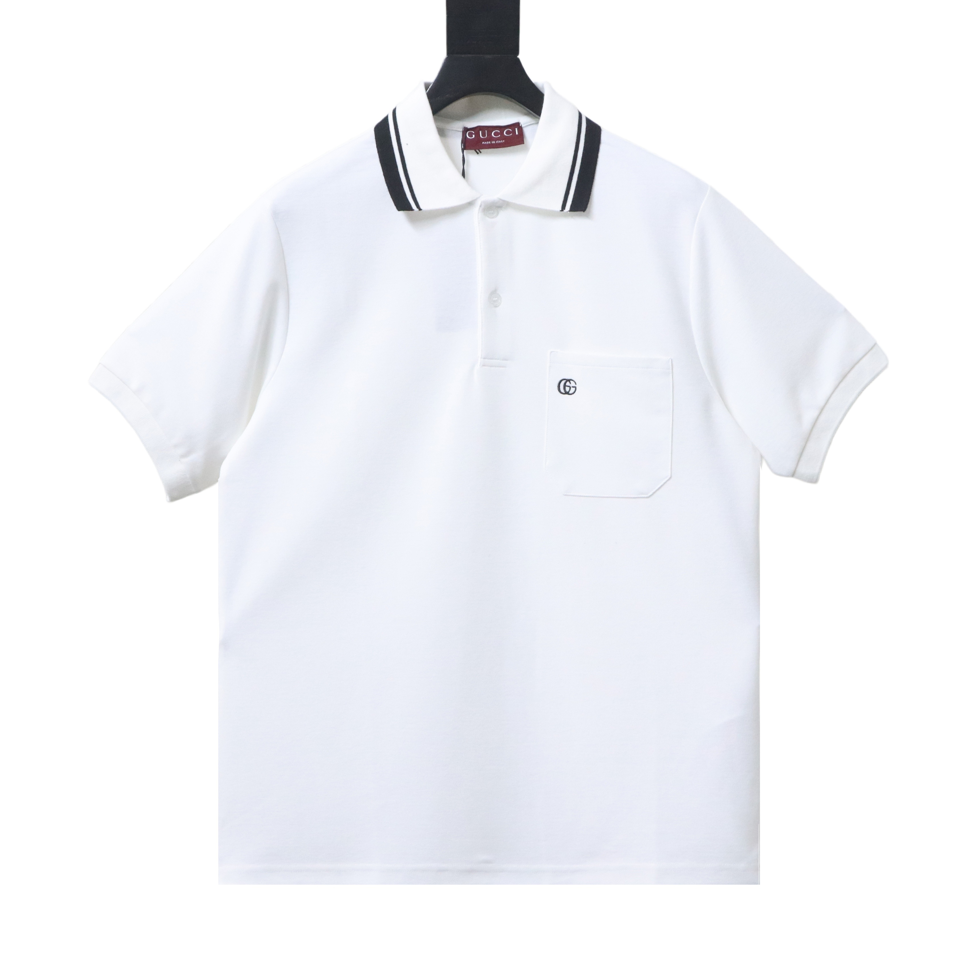 GUCCI Double G Small Logo Embroidery Short Sleeve Polo Shirt Style 2