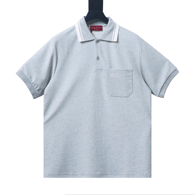 GUCCI Double G Small Logo Embroidery Short Sleeve Polo Shirt Style 3