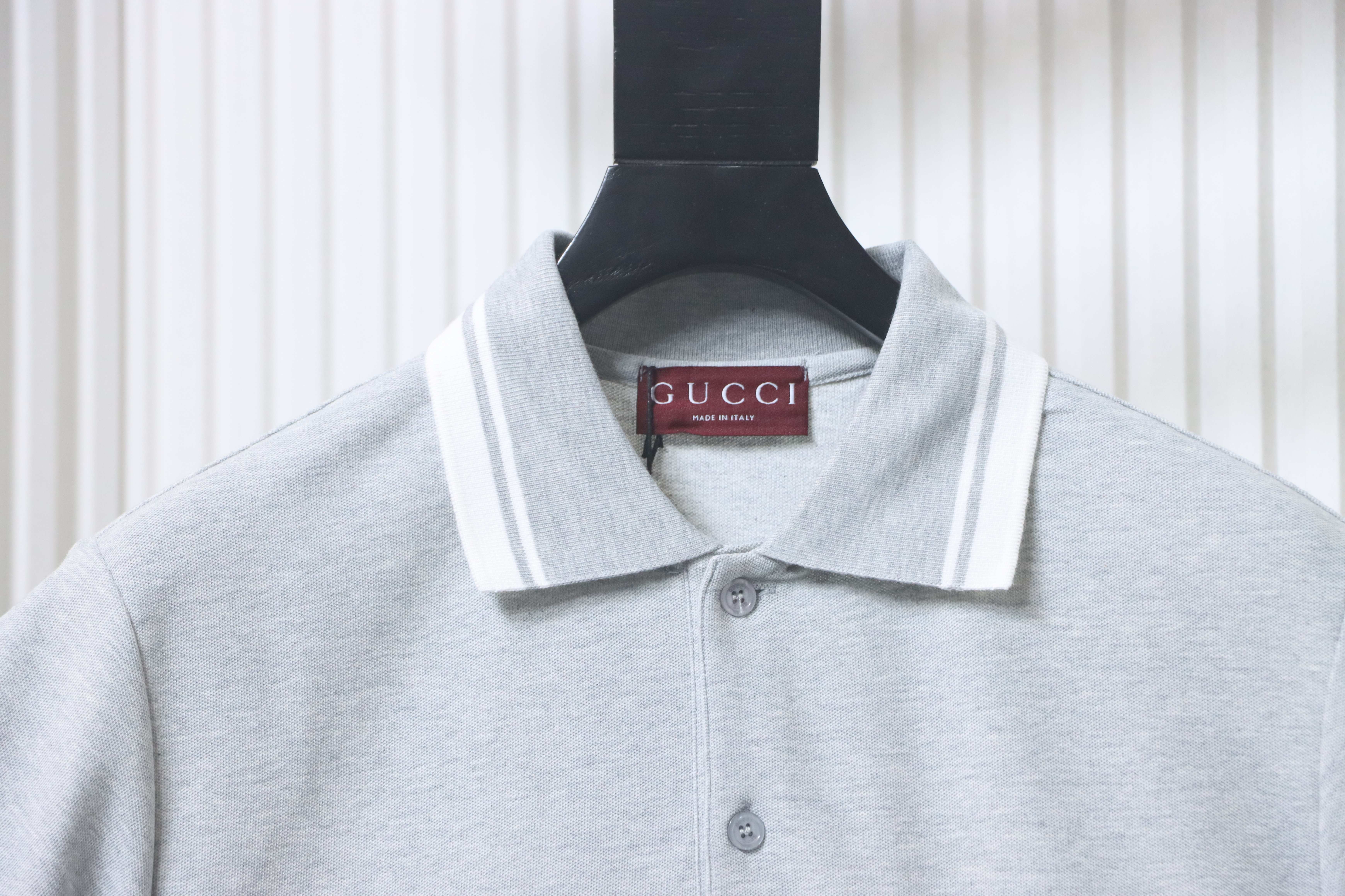 GUCCI Double G Small Logo Embroidery Short Sleeve Polo Shirt Style 3