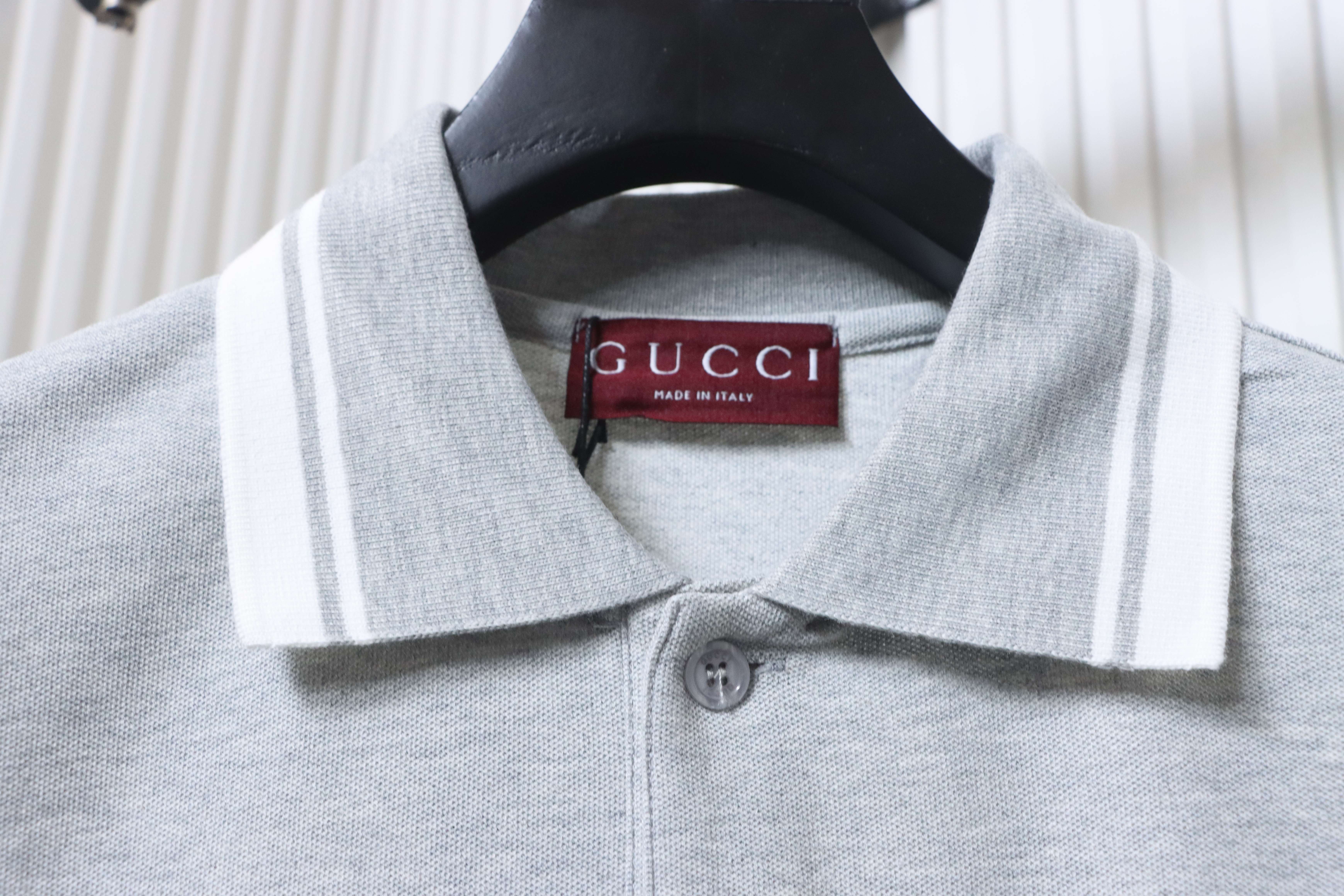 GUCCI Double G Small Logo Embroidery Short Sleeve Polo Shirt Style 3
