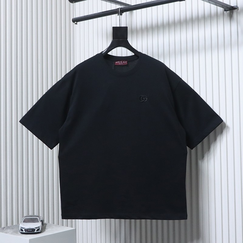 GUCCI Double G Small Logo Embroidery Short Sleeve T-Shirt Style 1