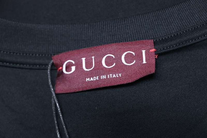 GUCCI Double G Small Logo Embroidery Short Sleeve T-Shirt Style 1