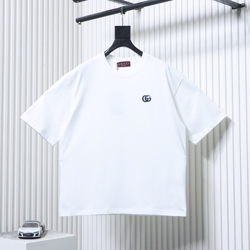 GUCCI Double G Small Logo Embroidery Short Sleeve T-Shirt Style 2
