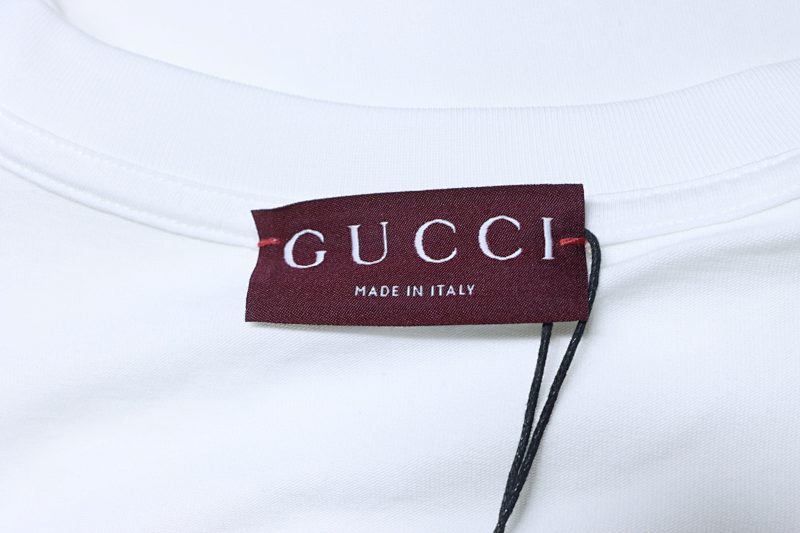 GUCCI Double G Small Logo Embroidery Short Sleeve T-Shirt Style 2
