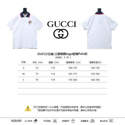GUCCI Embroidery Logo Short Sleeve Polo Shirt 02