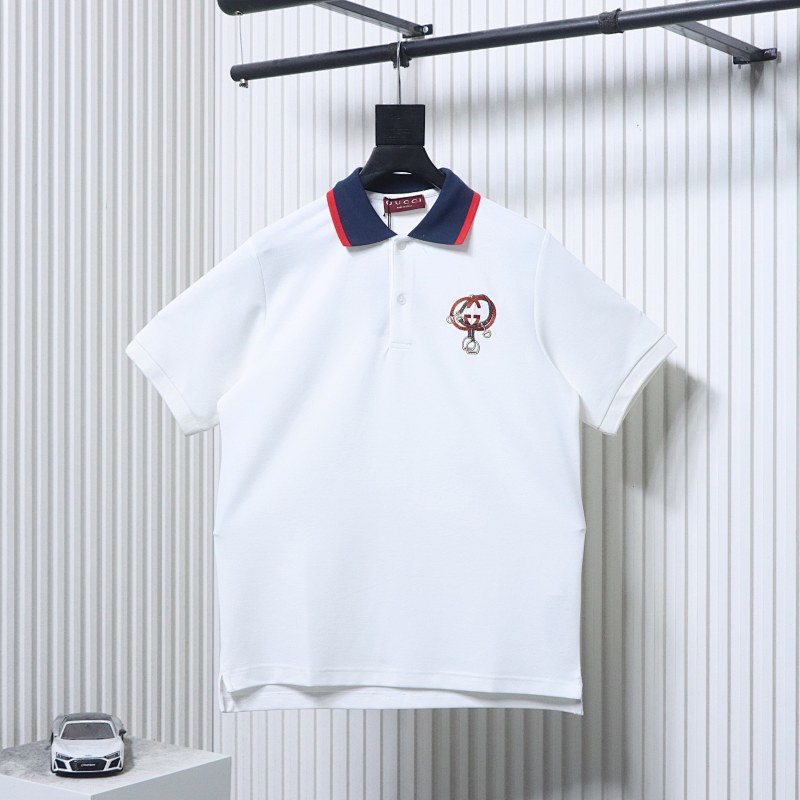 GUCCI Embroidery Logo Short Sleeve Polo Shirt