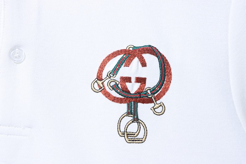 GUCCI Embroidery Logo Short Sleeve Polo Shirt