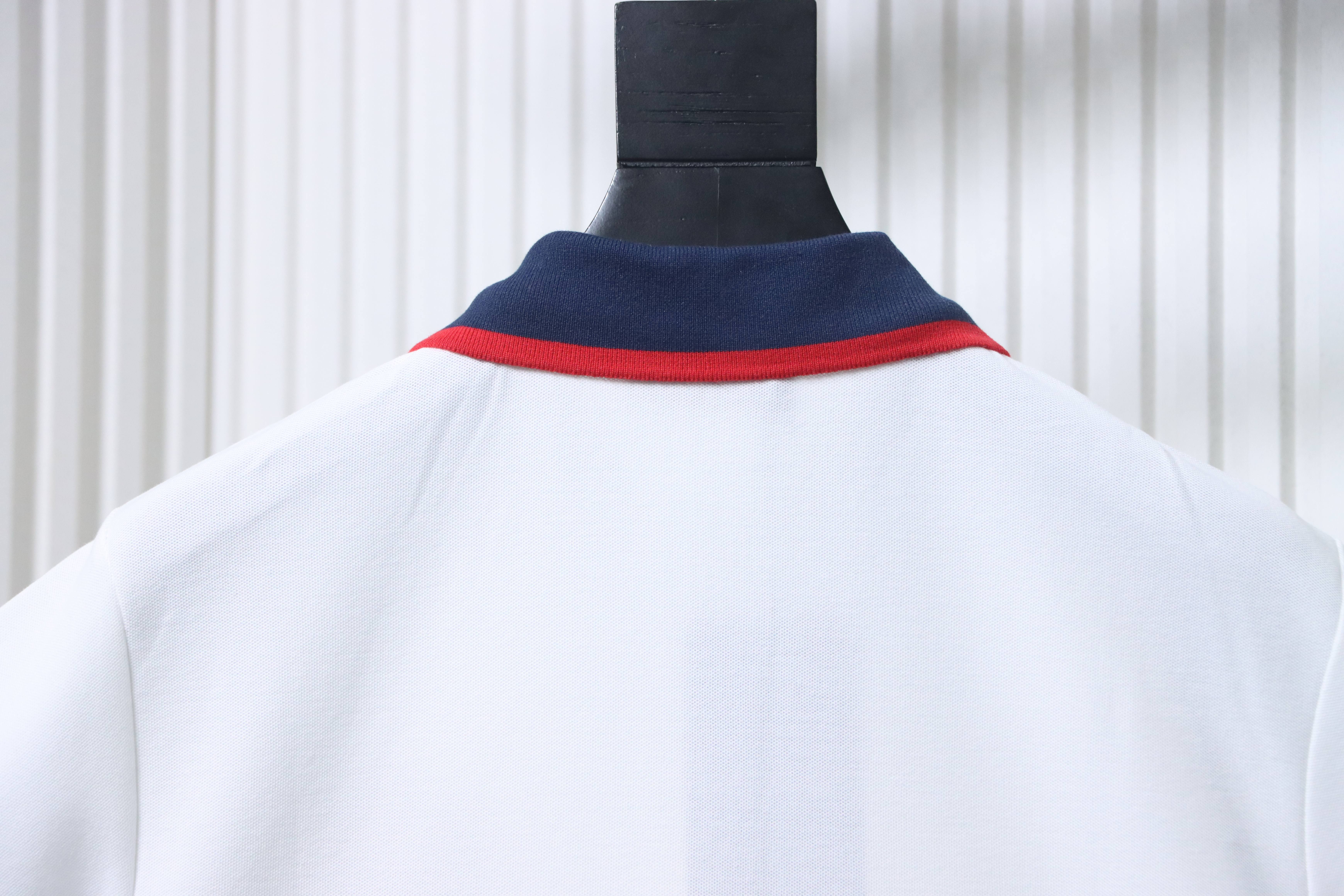 GUCCI Embroidery Logo Short Sleeve Polo Shirt