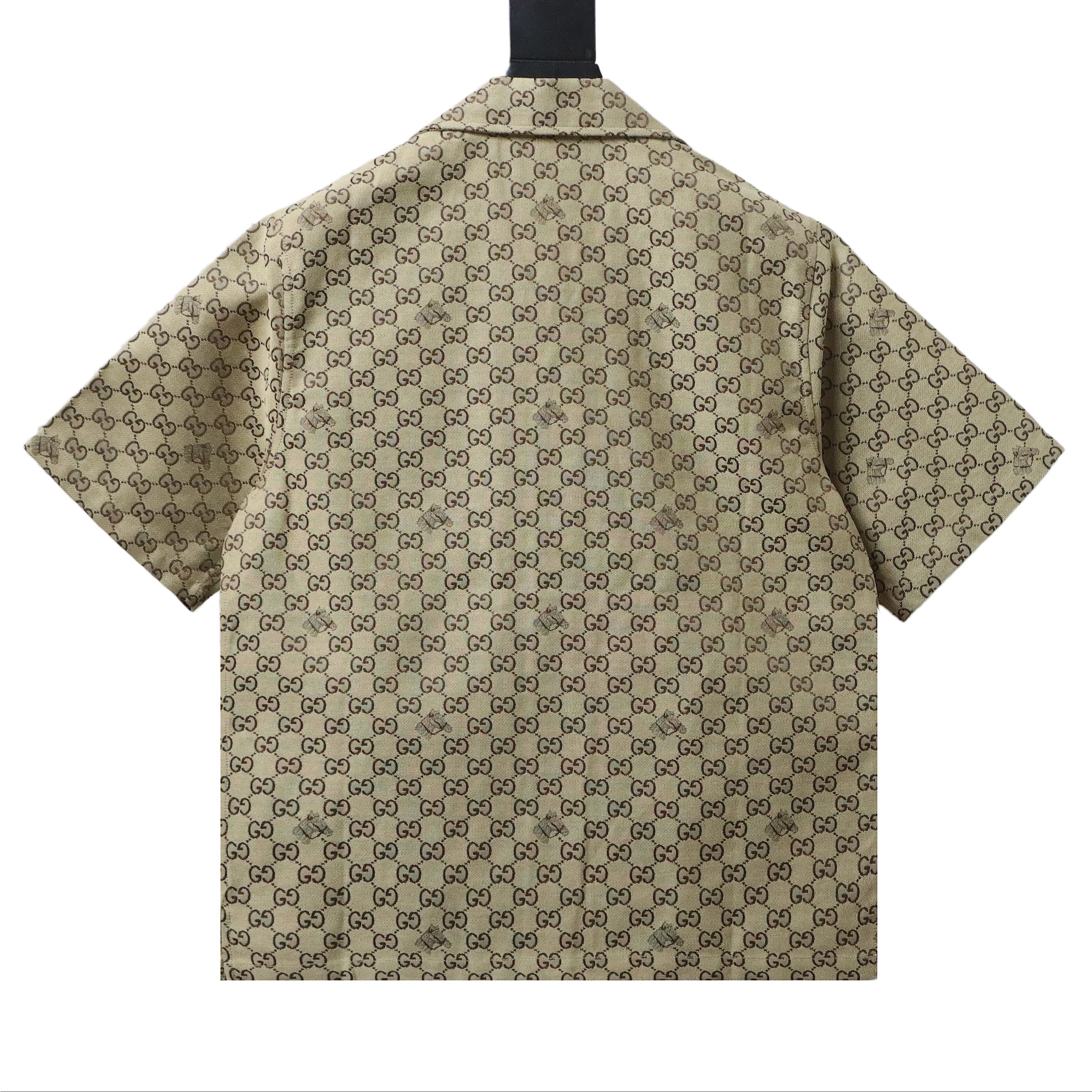 GUCCI Embroidery Monogram Short Sleeve Shirt