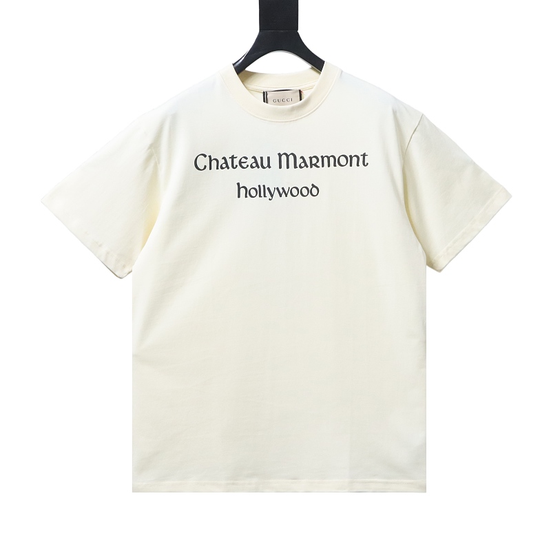 GUCCI Floral Letter Print Short Sleeve T-Shirt Style 1