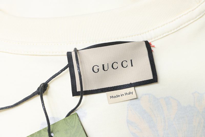 GUCCI Floral Letter Print Short Sleeve T-Shirt Style 1