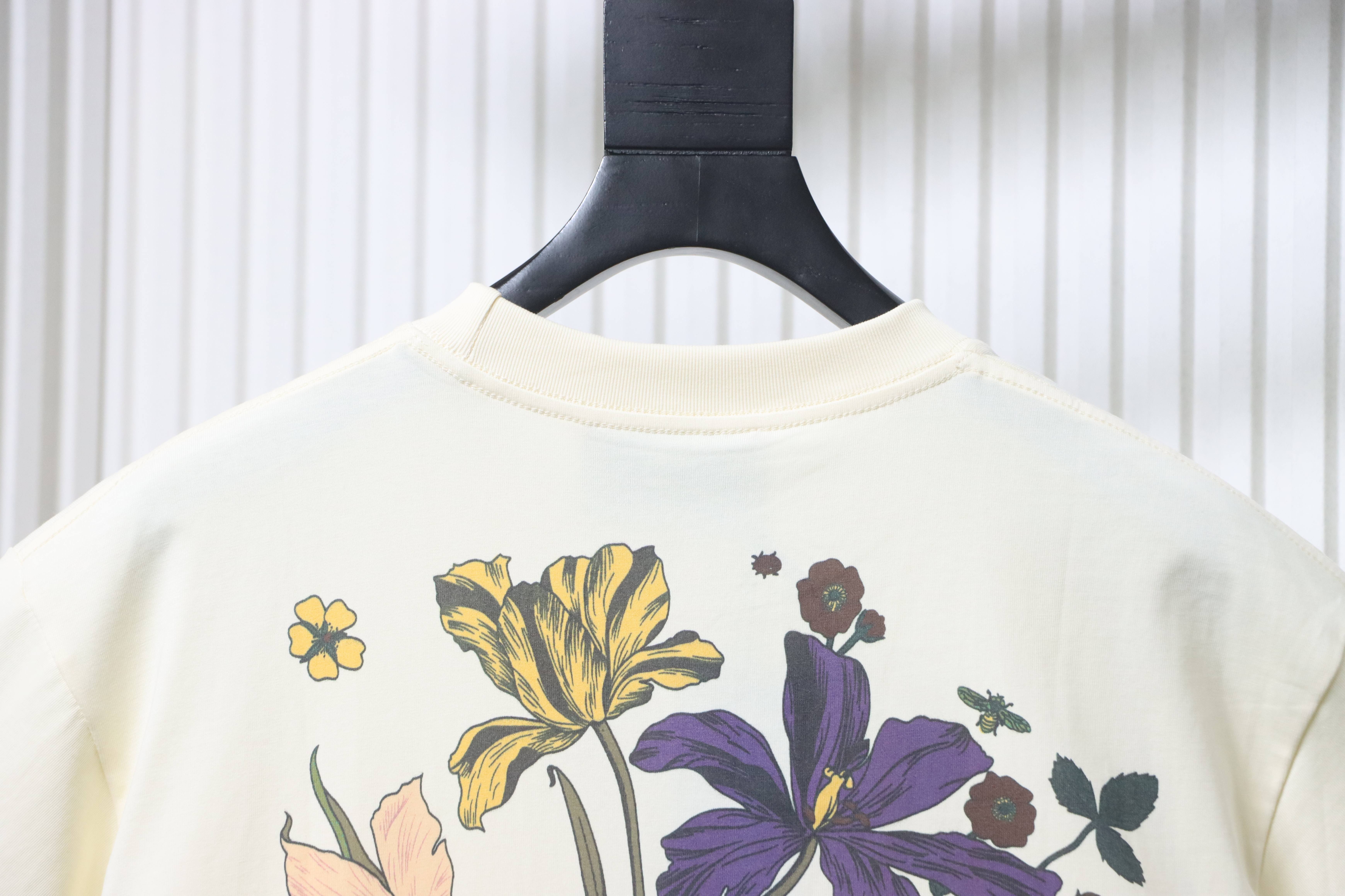 GUCCI Floral Letter Print Short Sleeve T-Shirt Style 1
