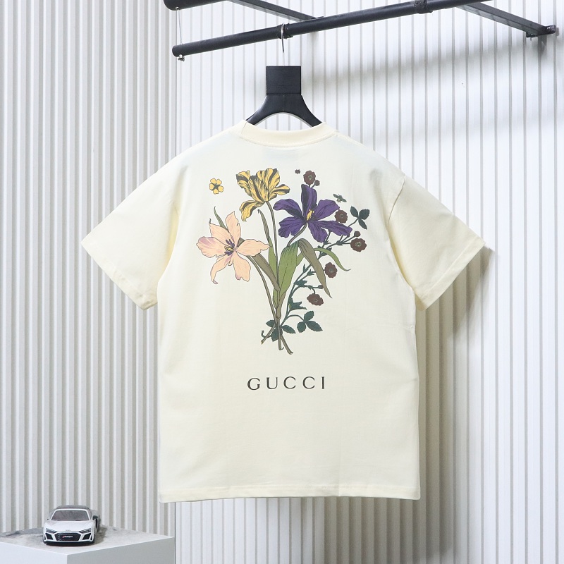 GUCCI Floral Letter Print Short Sleeve T-Shirt Style 2