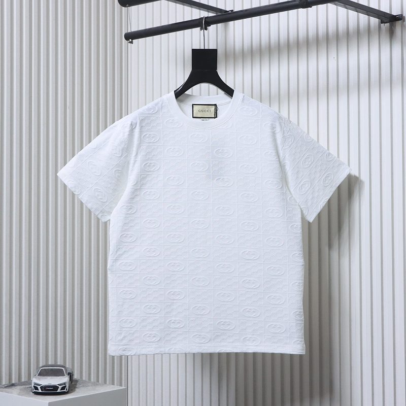 GUCCI Full GG Monogram Jacquard Short Sleeve T-Shirt Style 1