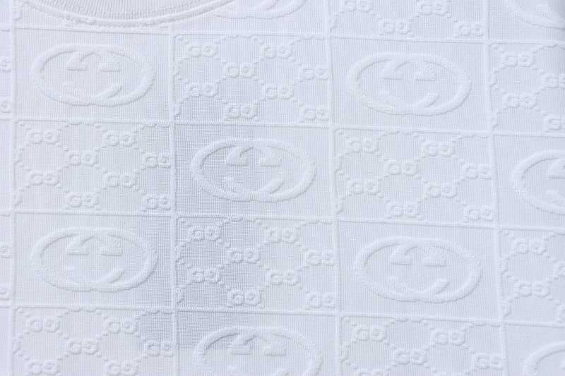 GUCCI Full GG Monogram Jacquard Short Sleeve T-Shirt Style 1