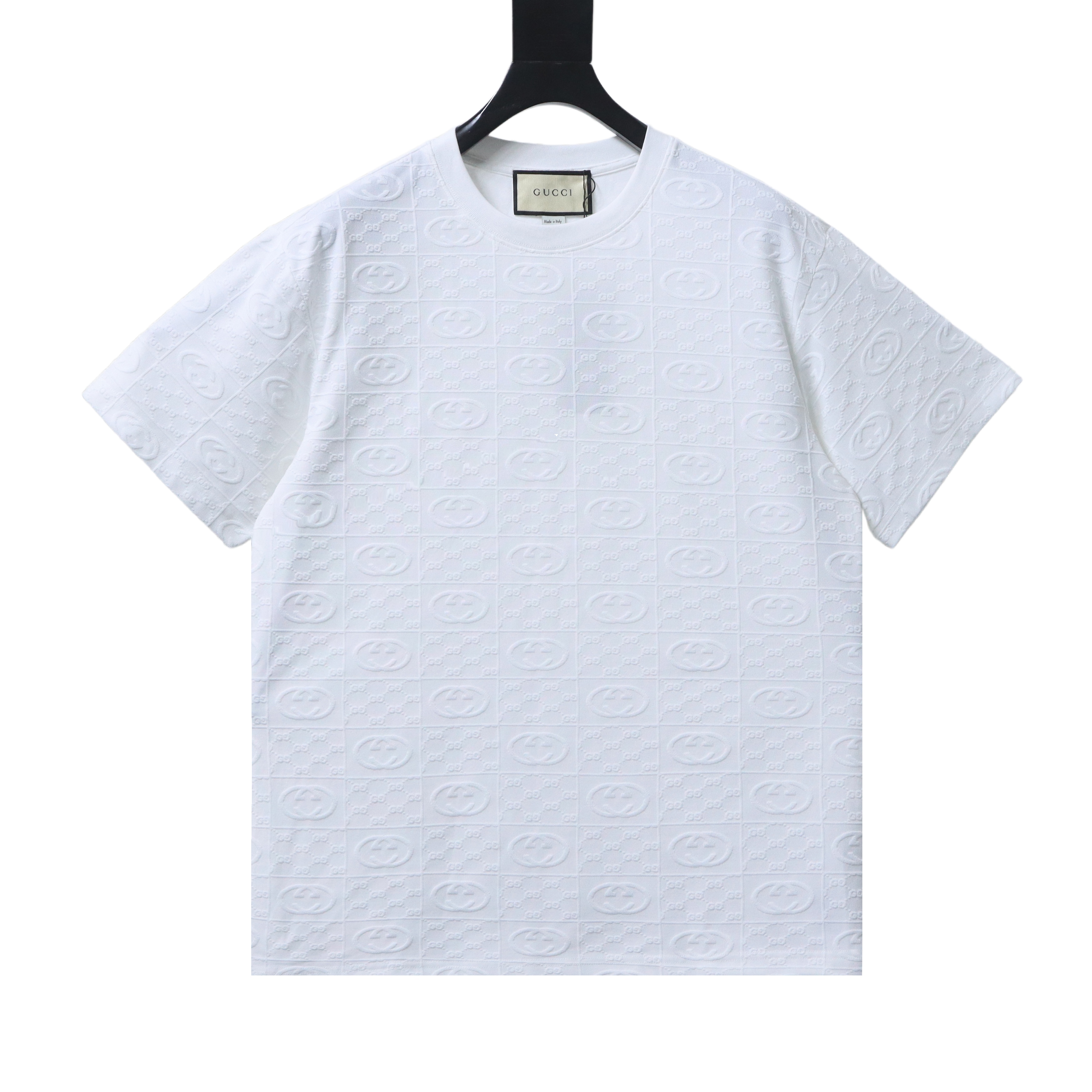 GUCCI Full GG Monogram Jacquard Short Sleeve T-Shirt Style 1