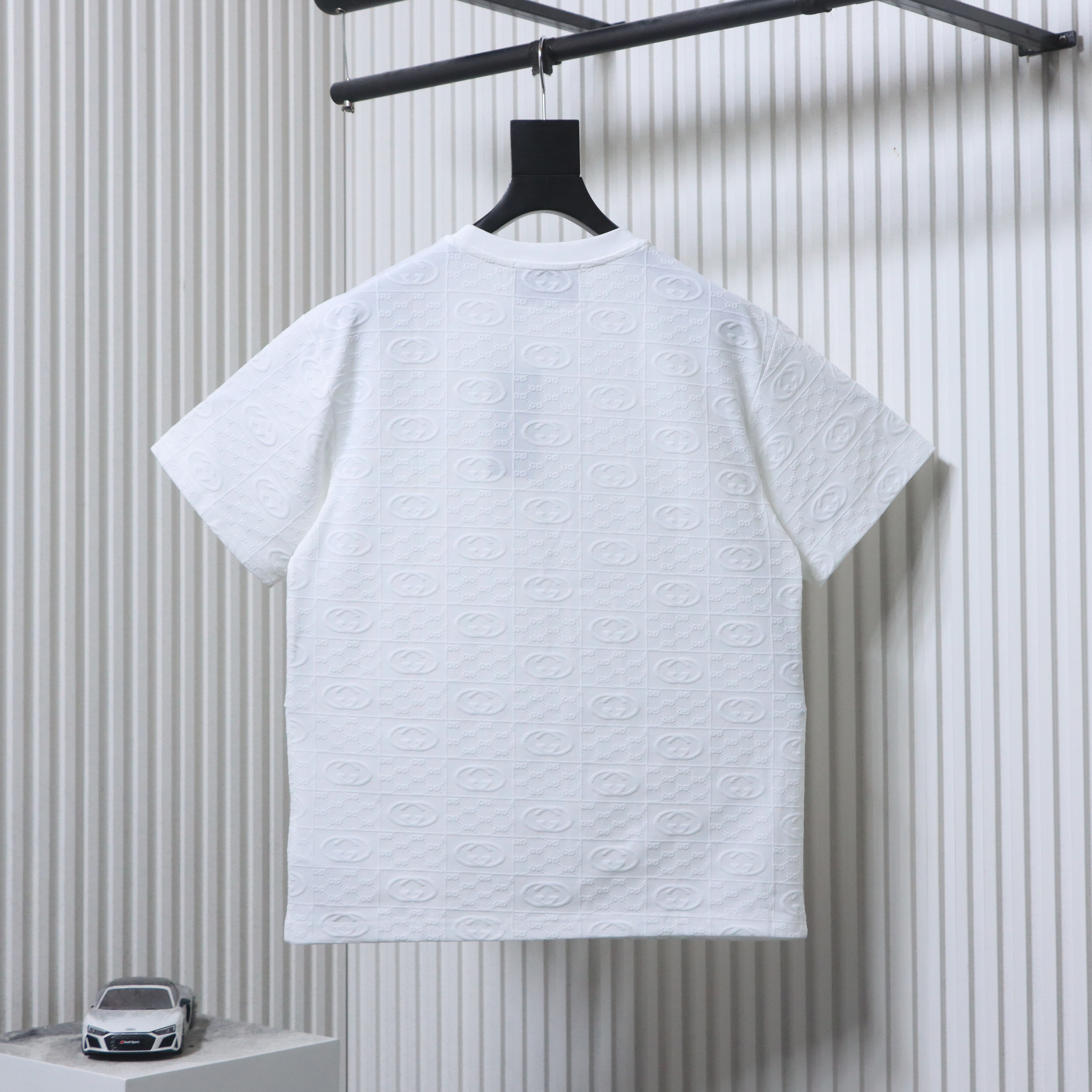 GUCCI Full GG Monogram Jacquard Short Sleeve T-Shirt Style 1