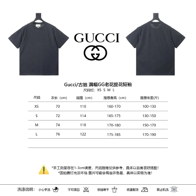 GUCCI Full GG Monogram Jacquard Short Sleeve T-Shirt Style 2 02