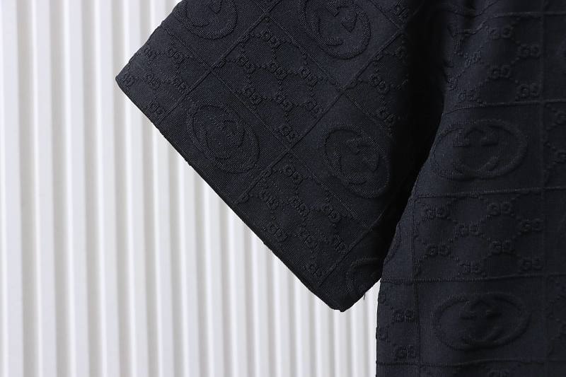GUCCI Full GG Monogram Jacquard Short Sleeve T-Shirt Style 2