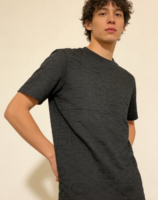 GUCCI Full GG Monogram Jacquard Short Sleeve T-Shirt Style 2