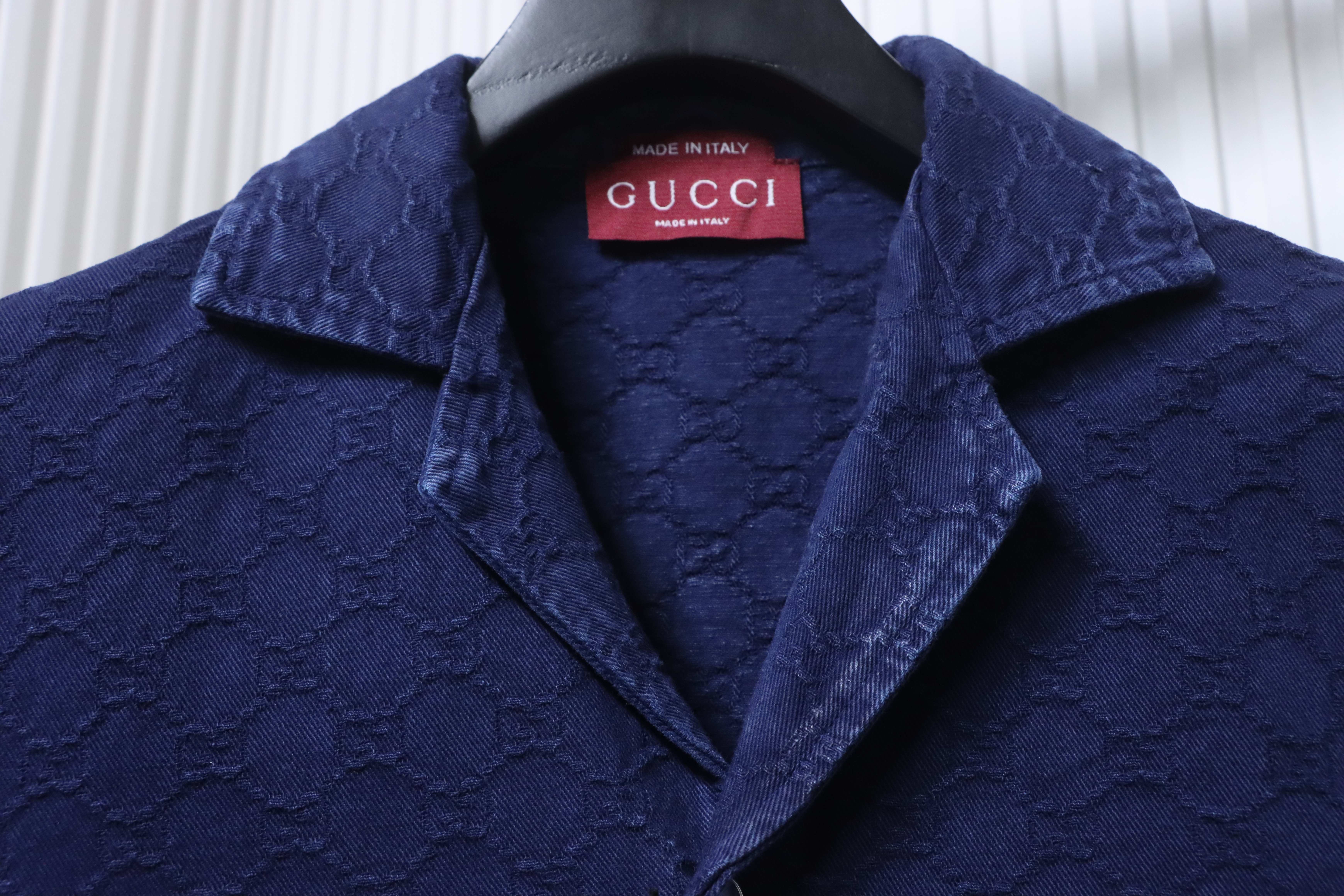 GUCCI GG Jacquard Short Sleeve Shirt