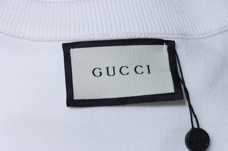 GUCCI Graffiti Smile Knit Jacquard Short Sleeve T-Shirt