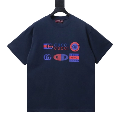 GUCCI Horsebit Embroidery Crew Neck Short Sleeve T-Shirt Style 1 01