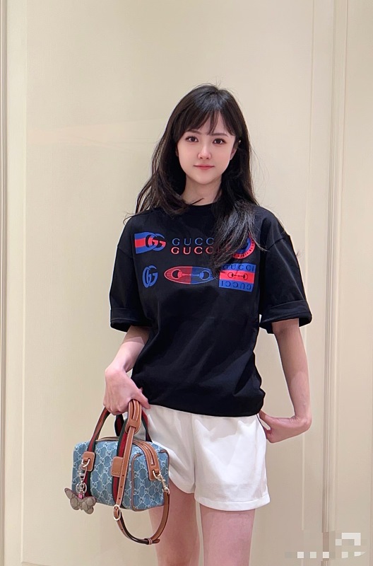 GUCCI Horsebit Embroidery Crew Neck Short Sleeve T-Shirt Style 1