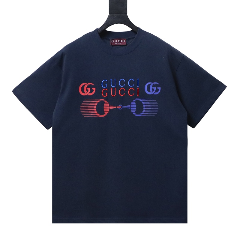 GUCCI Horsebit Embroidery Crew Neck Short Sleeve T-Shirt Style 2