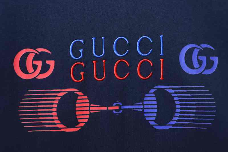 GUCCI Horsebit Embroidery Crew Neck Short Sleeve T-Shirt Style 2