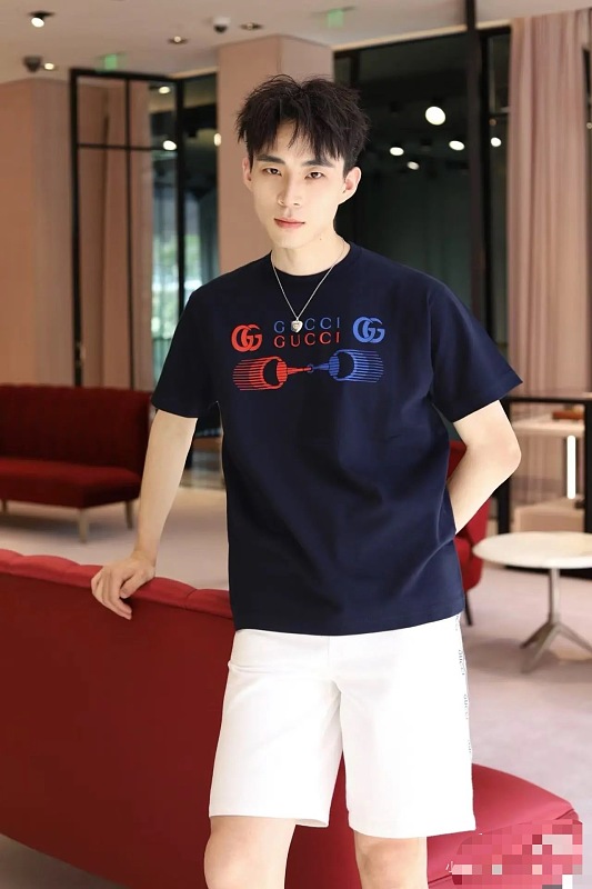 GUCCI Horsebit Embroidery Crew Neck Short Sleeve T-Shirt Style 2