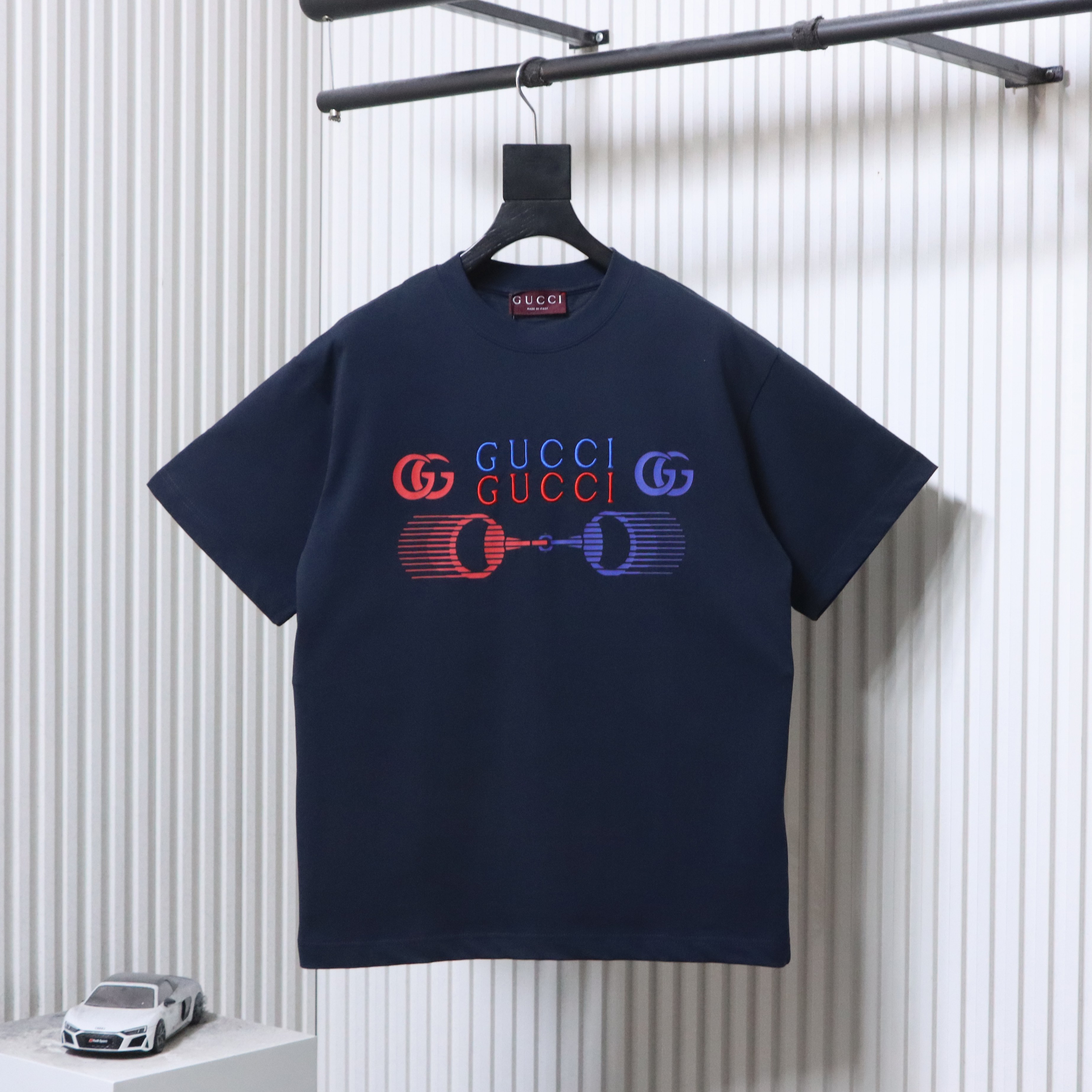 GUCCI Horsebit Embroidery Crew Neck Short Sleeve T-Shirt Style 2