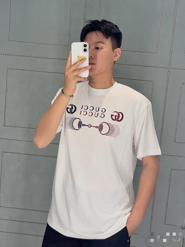 GUCCI Horsebit Embroidery Crew Neck Short Sleeve T-Shirt Style 3