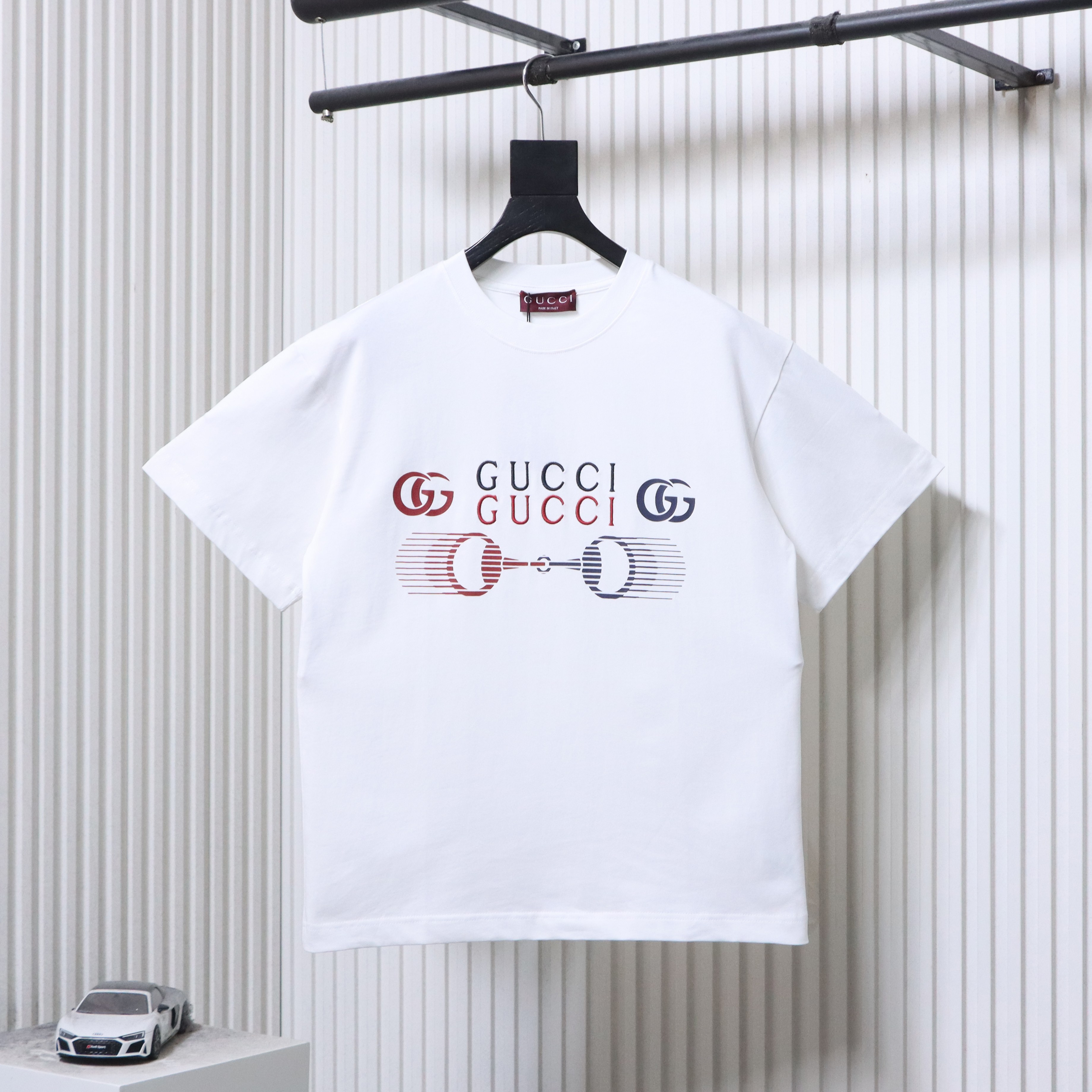 GUCCI Horsebit Embroidery Crew Neck Short Sleeve T-Shirt Style 3