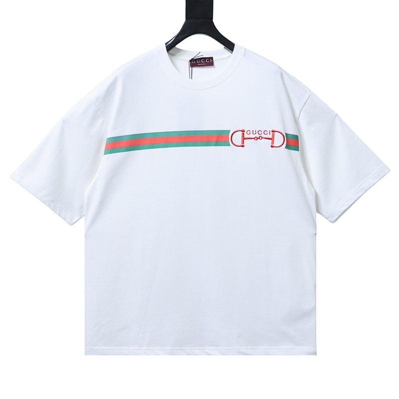 GUCCI Horsebit Webbing Short Sleeve T-Shirt Style 2