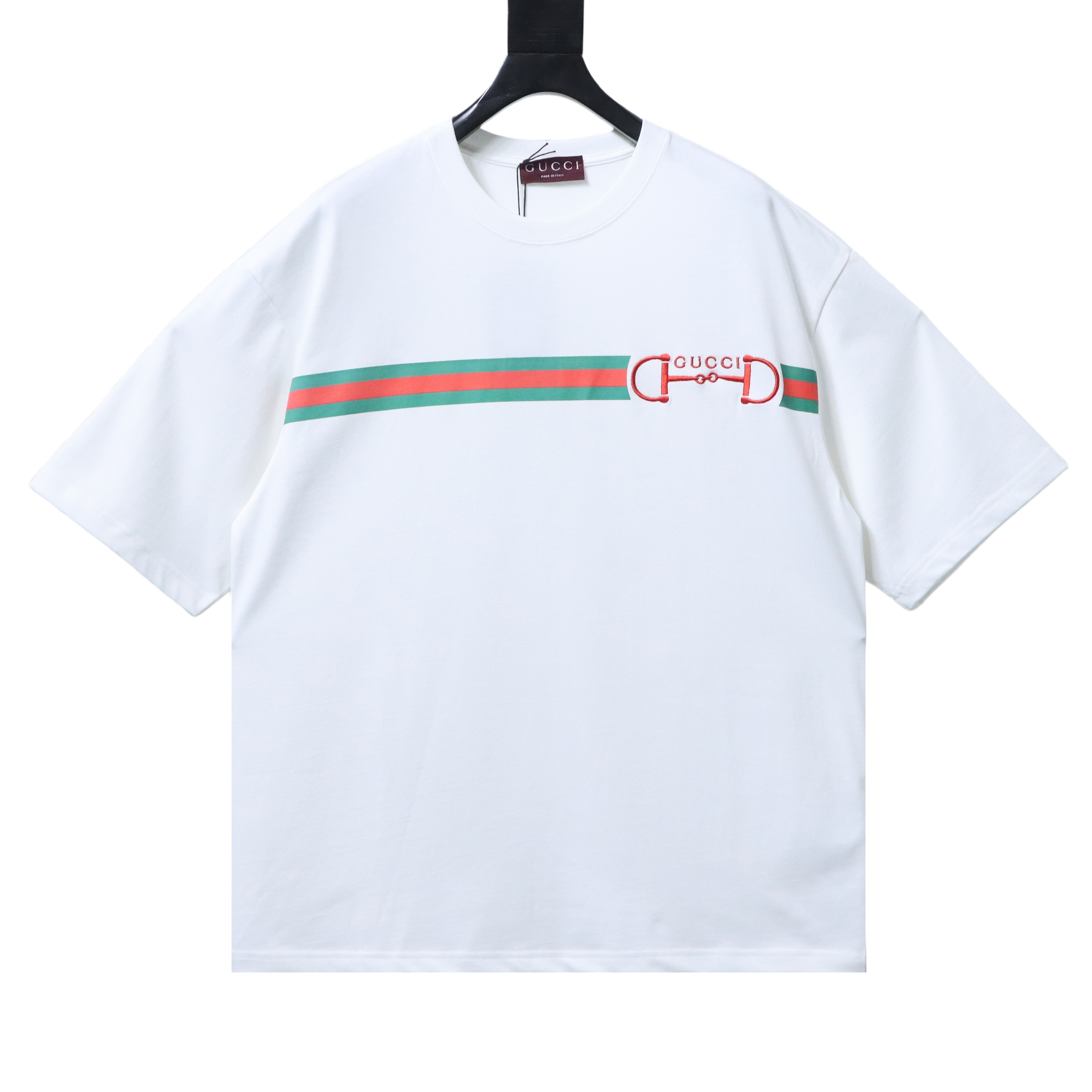 GUCCI Horsebit Webbing Short Sleeve T-Shirt Style 2